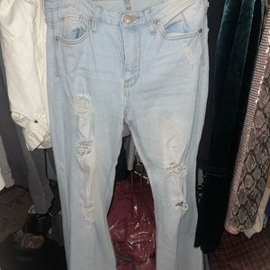 light wash flare jeans